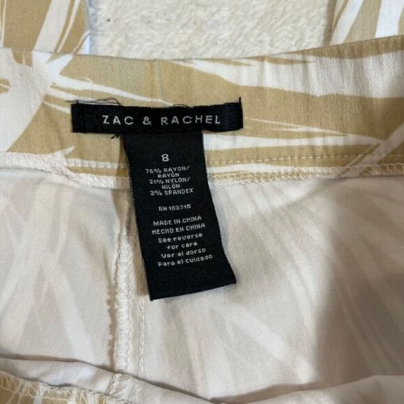 Zac & Rachel Women's Palm Leaf Print Pants Stretch Fit Size 8 - Picture 8 of 11